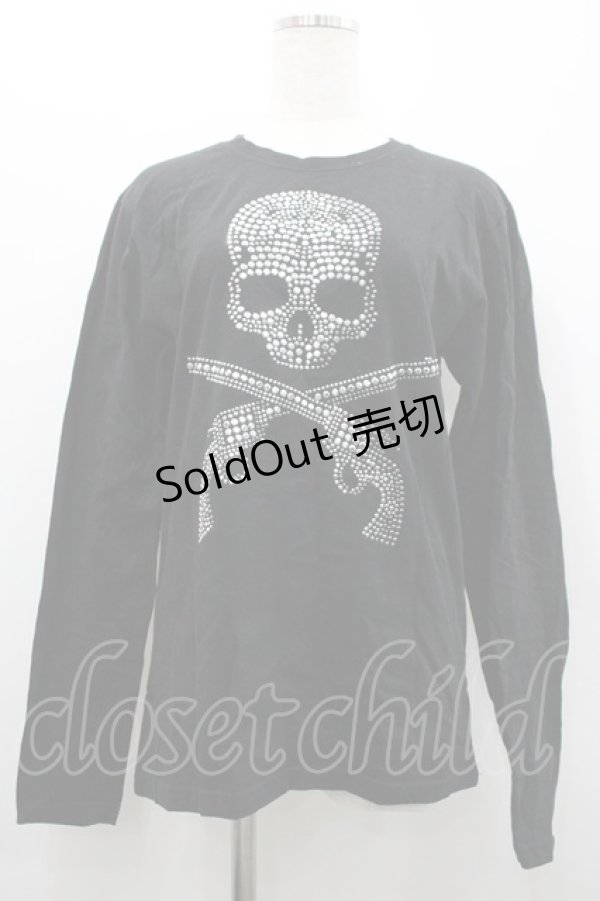 画像1: GOTHPUNKその他(買取対象外) / スカルカットソー M 黒Ｘシルバー I-26-02-20-033-GO-TO-SA-ZI (1)