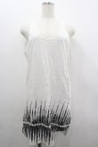 画像1: CIVARIZE / 裾プリントロングタンク 46 白Ｘ黒 I-26-02-20-034-GO-TO-SA-ZI (1)