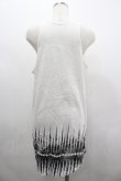 画像2: CIVARIZE / 裾プリントロングタンク 46 白Ｘ黒 I-26-02-20-034-GO-TO-SA-ZI (2)