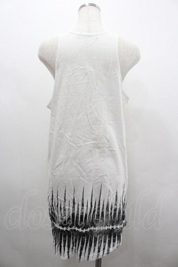 画像2: CIVARIZE / 裾プリントロングタンク 46 白Ｘ黒 I-26-02-20-034-GO-TO-SA-ZI (2)