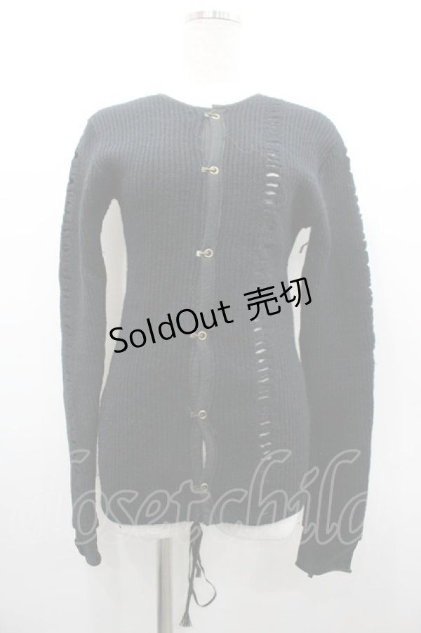 画像1: alice auaa / 鍵ホックニットカーディガン 3 ブラック I-26-02-20-038-AA-TO-SA-ZI (1)