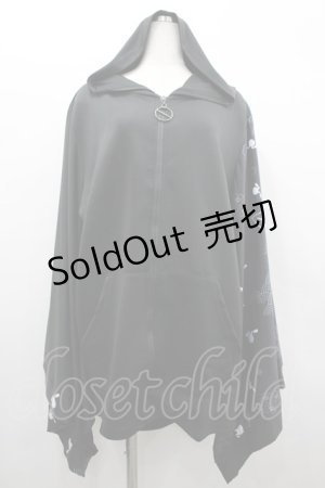画像: NieR Clothing / 着物袖パーカー  黒 I-26-02-20-040-PU-TO-SA-ZI