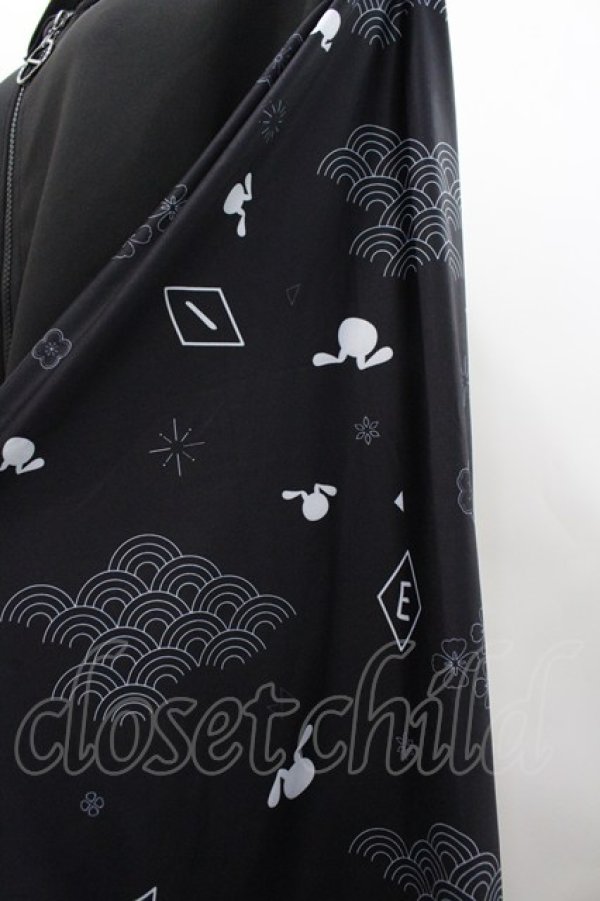 画像3: NieR Clothing / 着物袖パーカー  黒 I-26-02-20-040-PU-TO-SA-ZI (3)