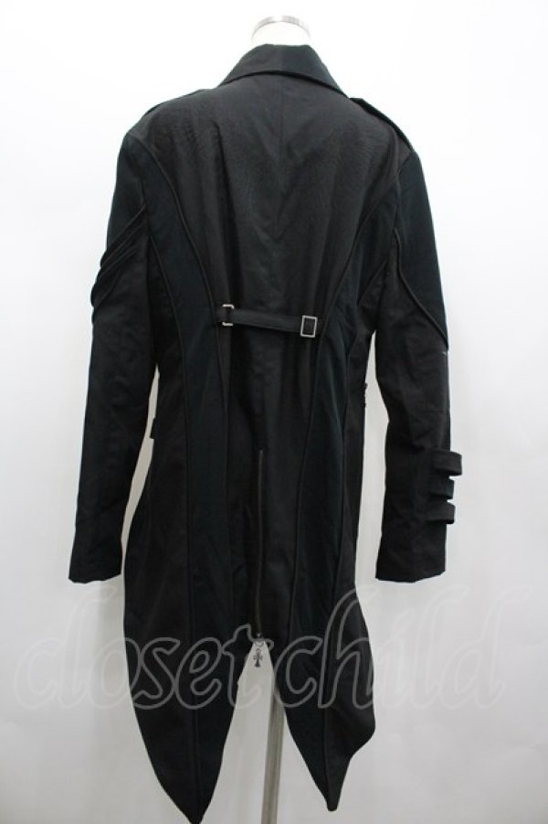 画像2: Ozz conte / 後ろZIPロングジャケット  黒 I-26-02-20-043-OO-JA-SA-ZI (2)