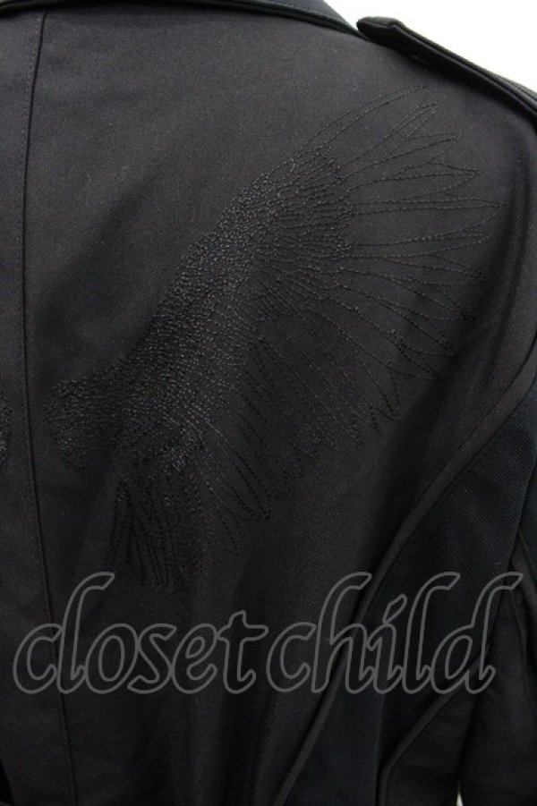 画像3: Ozz conte / 後ろZIPロングジャケット  黒 I-26-02-20-043-OO-JA-SA-ZI (3)