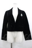 画像1: MARBLE / ブローチ付き別珍ジャケット  黒 I-26-02-20-044-GO-BL-SA-ZI (1)