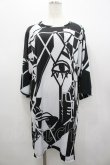 画像1: ankoROCK / 絵画BIG TEE  黒Ｘ白 I-26-02-20-047-PU-TO-SA-ZI (1)