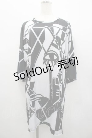 画像: ankoROCK / 絵画BIG TEE  黒Ｘ白 I-26-02-20-047-PU-TO-SA-ZI