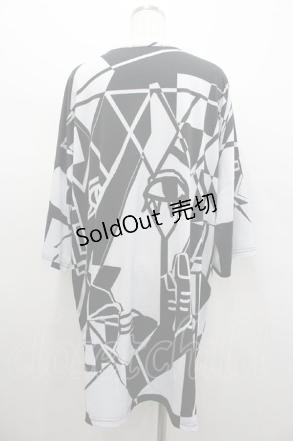 画像2: ankoROCK / 絵画BIG TEE  黒Ｘ白 I-26-02-20-047-PU-TO-SA-ZI (2)