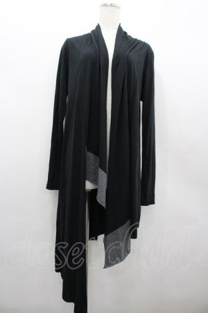 画像: BPN FOR MEN / アシンメトリーカーディガン M ブラック I-26-02-20-048-GO-TO-SA-ZI