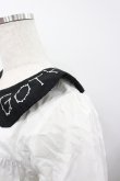 画像3: HELL CAT PUNKS / GOTH刺繍襟ミニワンピース  白Ｘ黒 I-26-02-20-055-PU-OP-SA-ZI (3)