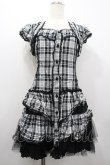 画像1: ALGONQUINS / ボレロ付キャミワンピース  黒Ｘ白チェック I-26-02-20-056-AL-OP-SA-ZI (1)