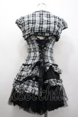 画像2: ALGONQUINS / ボレロ付キャミワンピース  黒Ｘ白チェック I-26-02-20-056-AL-OP-SA-ZI (2)