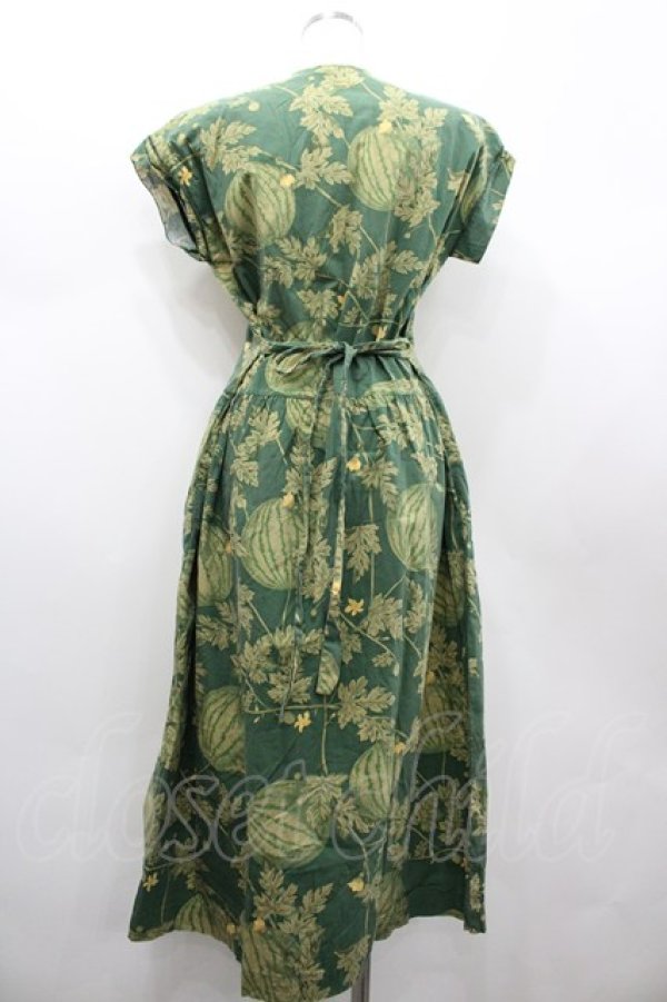 画像2: PINK HOUSE / スイカプリント半袖ワンピース  グリーン I-26-02-20-062-LO-OP-SA-ZI (2)