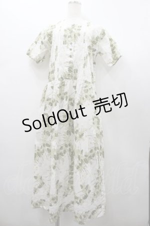 画像: PINK HOUSE / 秋桜プリント半袖ワンピース  白 I-26-02-20-063-LO-OP-SA-ZI