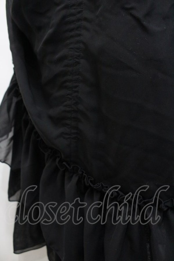 画像3: ATELIER PIERROT / バッスルスカート ロング  黒 I-26-02-20-066-EL-SK-SA-ZI (3)