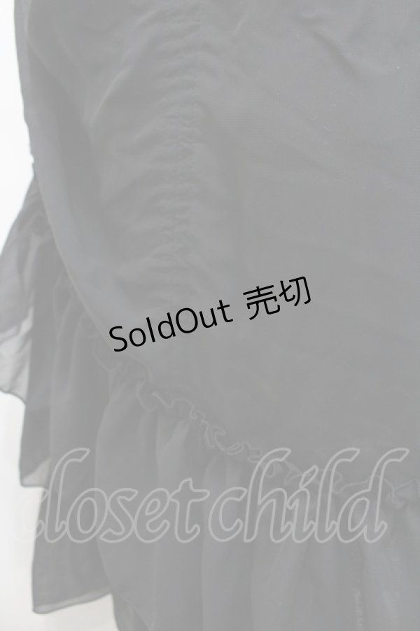 画像3: ATELIER PIERROT / バッスルスカート ロング  黒 I-26-02-20-066-EL-SK-SA-ZI (3)