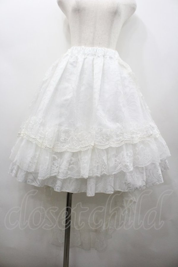 画像1: MR corset / レースロングスカート  白 I-26-02-20-067-PU-SK-SA-ZI (1)