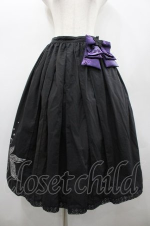 画像: gouk (kikou) / 市松リボンの袴スカート  黒Ｘ紫 I-26-02-20-068-0-SK-SA-ZI