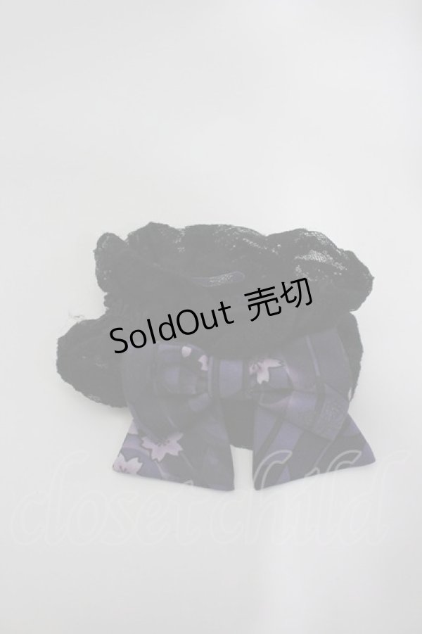 画像4: gouk (kikou) / 市松リボンの袴スカート  黒Ｘ紫 I-26-02-20-068-0-SK-SA-ZI (4)