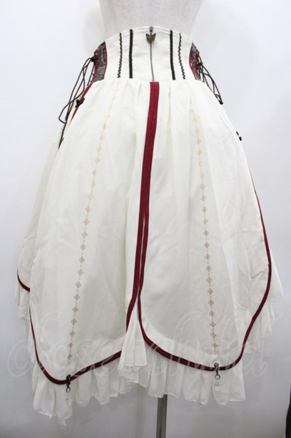 画像2: Ozz oneste / サイド編み下げチャイナスカート  アイボリー I-26-02-20-070-OO-SK-SA-ZI (2)