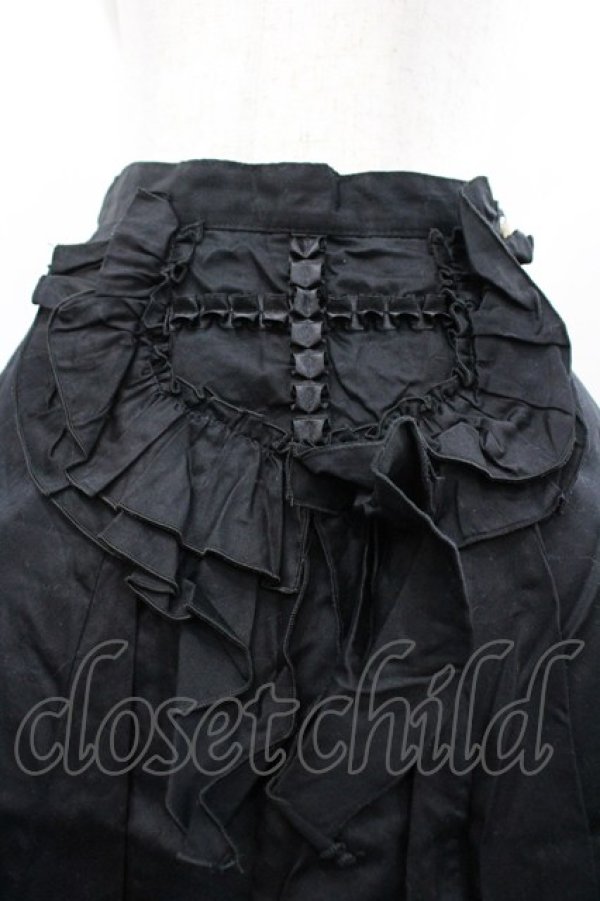 画像3: BPN / フロントクロスフリルスカート  黒 I-26-02-20-071-GO-SK-SA-ZI (3)