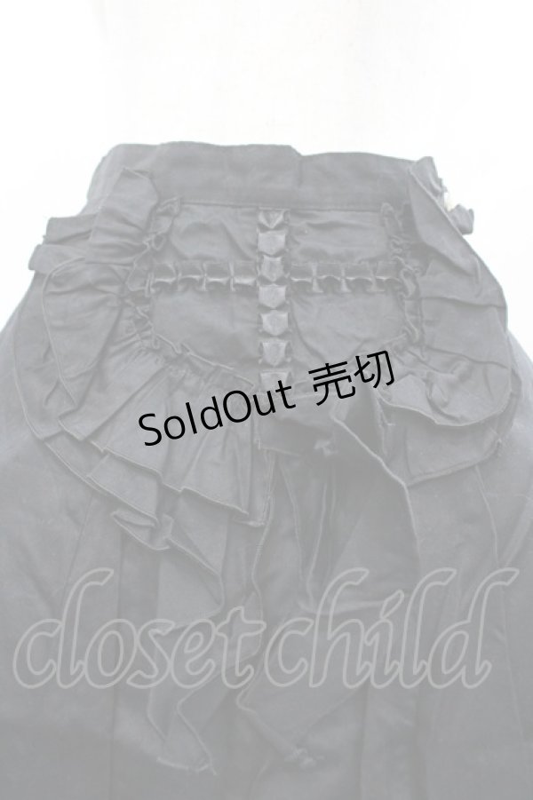 画像3: BPN / フロントクロスフリルスカート  黒 I-26-02-20-071-GO-SK-SA-ZI (3)