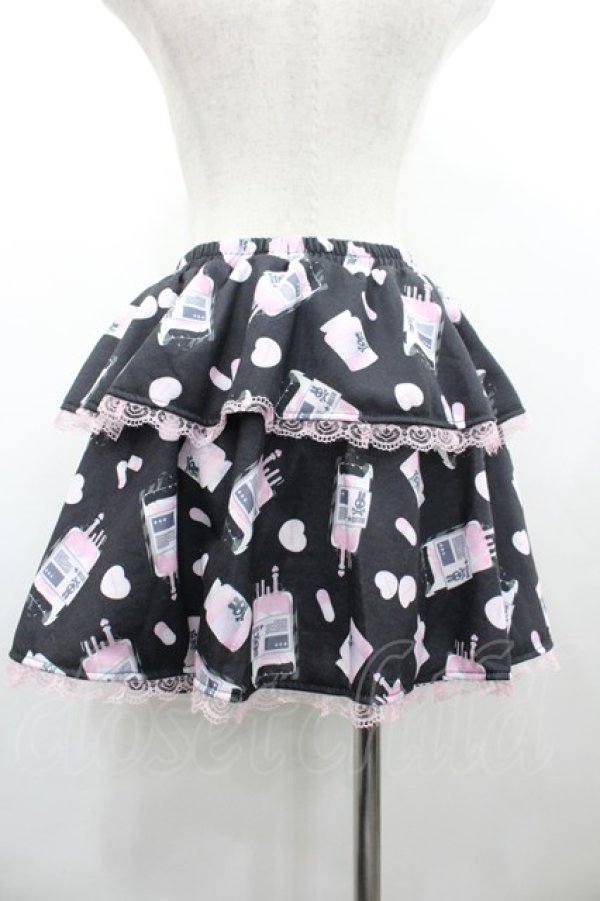 画像2: ACDC RAG / おてあてスカート  黒Ｘピンク I-26-02-20-072-PU-SK-SA-ZI (2)