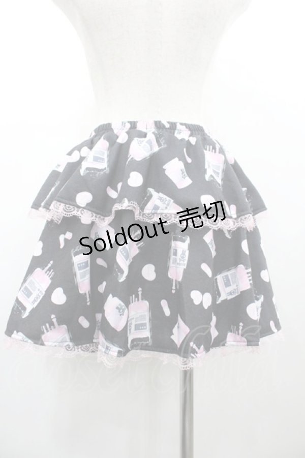 画像2: ACDC RAG / おてあてスカート  黒Ｘピンク I-26-02-20-072-PU-SK-SA-ZI (2)