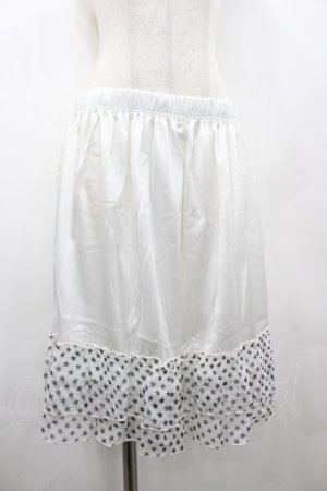 画像: MARBLE / スターシフォンスカート  白Ｘ黒 I-26-02-20-075-GO-SK-SA-ZI