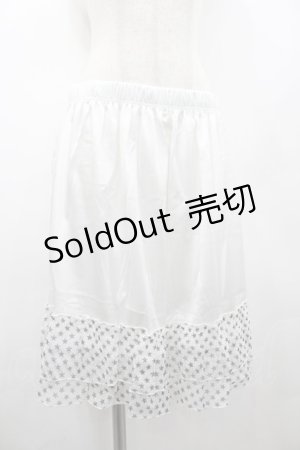 画像: MARBLE / スターシフォンスカート  白Ｘ黒 I-26-02-20-075-GO-SK-SA-ZI