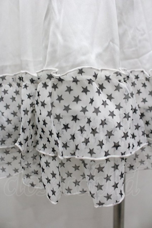 画像3: MARBLE / スターシフォンスカート  白Ｘ黒 I-26-02-20-075-GO-SK-SA-ZI (3)