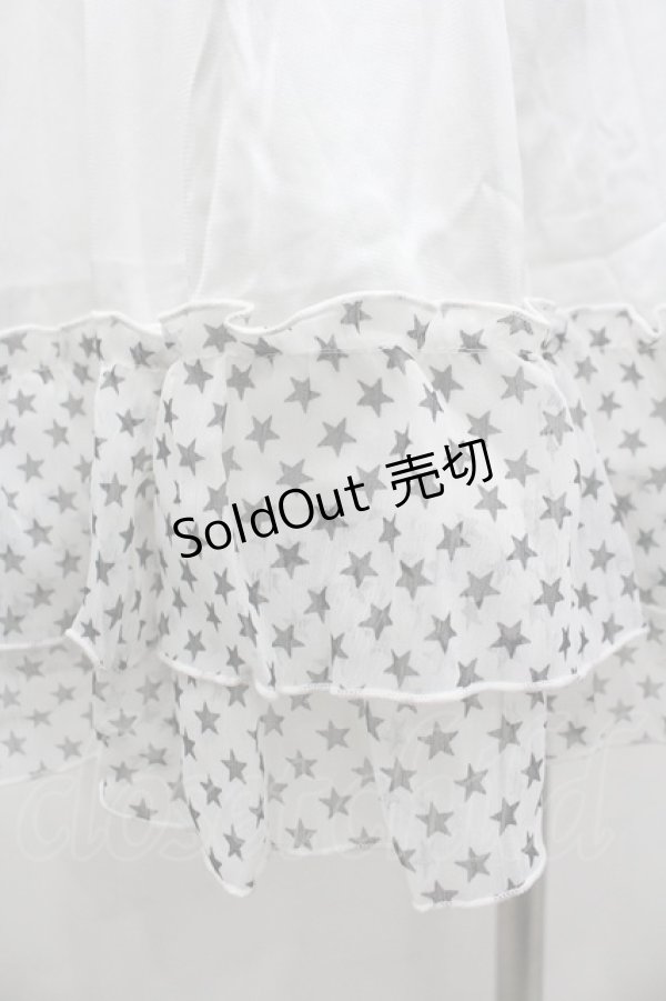 画像3: MARBLE / スターシフォンスカート  白Ｘ黒 I-26-02-20-075-GO-SK-SA-ZI (3)