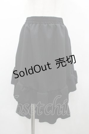 画像: MARBLE / フリル燕尾スカート  黒 I-26-02-20-077-GO-SK-SA-ZI