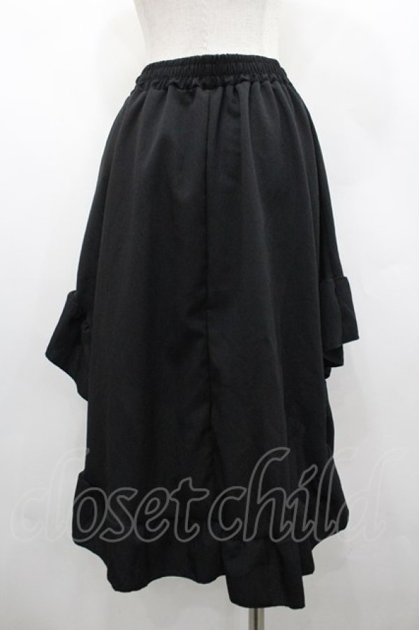 画像2: MARBLE / フリル燕尾スカート  黒 I-26-02-20-077-GO-SK-SA-ZI (2)