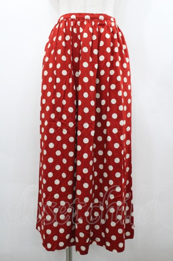画像1: PINK HOUSE / ドットスカート  赤Ｘ白 I-26-02-20-078-LO-SK-SA-ZI (1)