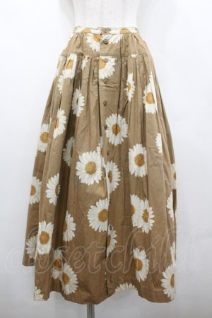 画像: PINK HOUSE / 雛菊プリントスカート  ブラウンＸ白 I-26-02-20-079-LO-SK-SA-ZI