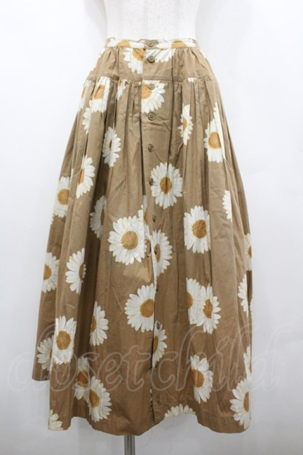 画像1: PINK HOUSE / 雛菊プリントスカート  ブラウンＸ白 I-26-02-20-079-LO-SK-SA-ZI (1)