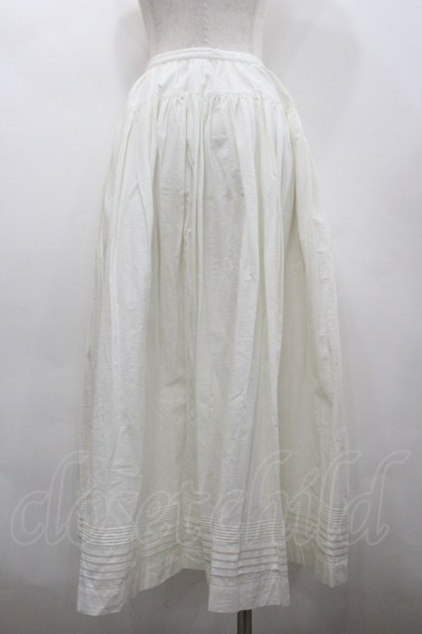 画像2: PINK HOUSE / 裾ピンタックスカート  白 I-26-02-20-080-LO-SK-SA-ZI (2)