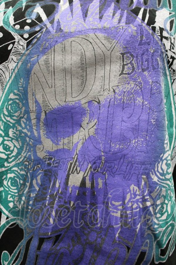 画像3: Candy Stripper / スカルスペードTシャツ 2 黒Ｘ青Ｘ緑 I-26-02-20-008-PU-TO-SA-ZI (3)