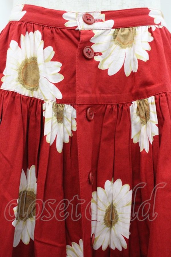 画像3: PINK HOUSE / 雛菊プリントスカート  赤Ｘ白 I-26-02-20-083-LO-SK-SA-ZI (3)