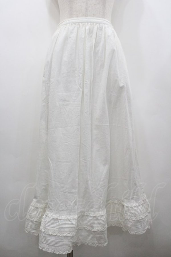 画像1: PINK HOUSE / 裾ピンタックフリルスカート  白 I-26-02-20-084-LO-SK-SA-ZI (1)