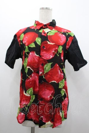 画像: MILKBOY / APPLE SHIRTS  ブラック×レッド I-26-02-20-009-MB-BL-SA-ZI