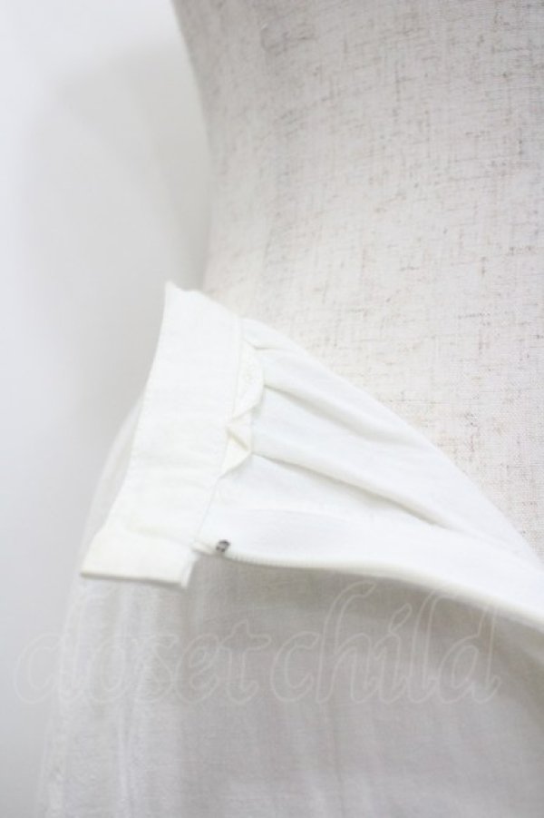 画像3: PINK HOUSE / 裾ピンタックフリルスカート  白 I-26-02-20-084-LO-SK-SA-ZI (3)