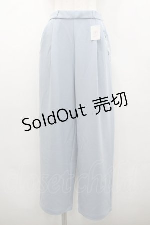 画像: axes femme / 花刺繍タックカットパンツ F サックス I-26-02-20-089-AX-PA-SA-ZI