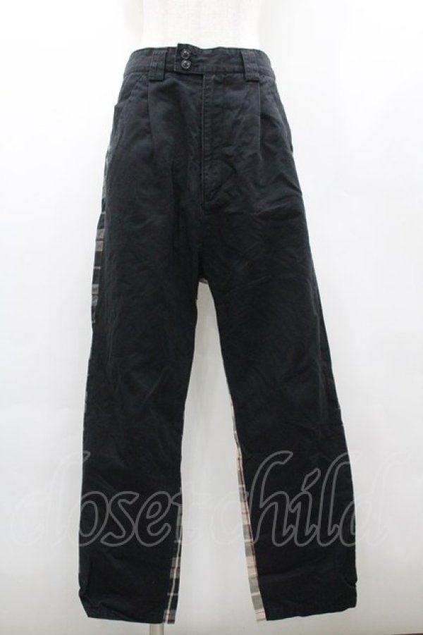 画像1: Candy Stripper / チェック切替パンツ M ブラック I-26-02-20-090-PU-PA-SA-ZI (1)