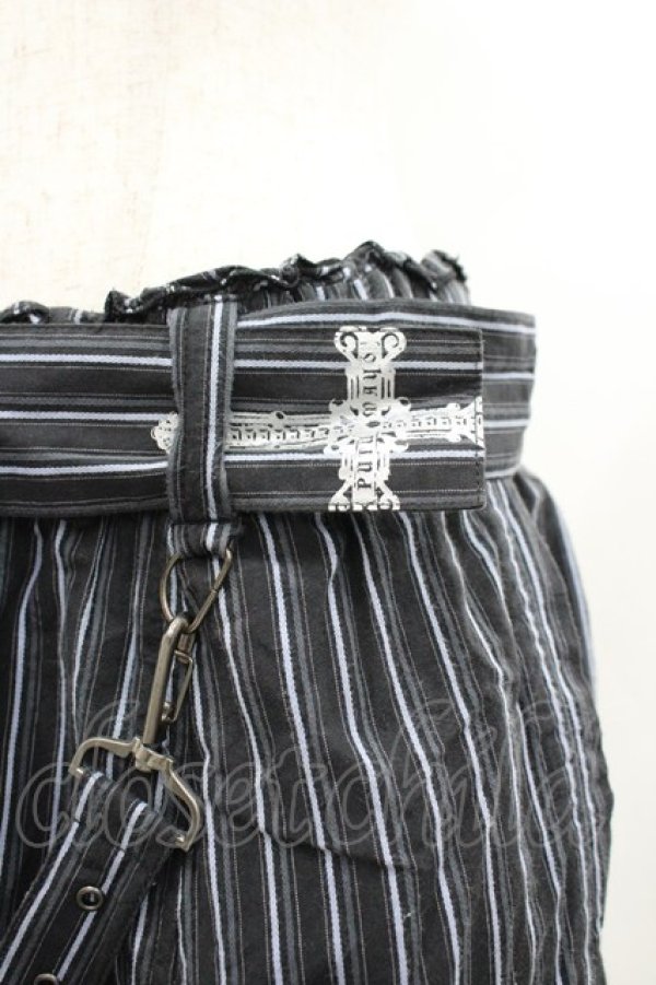 画像3: PUTUMAYO / ストライプサルエルパンツ  黒Ｘ青 I-26-02-20-092-PT-PA-SA-ZI (3)