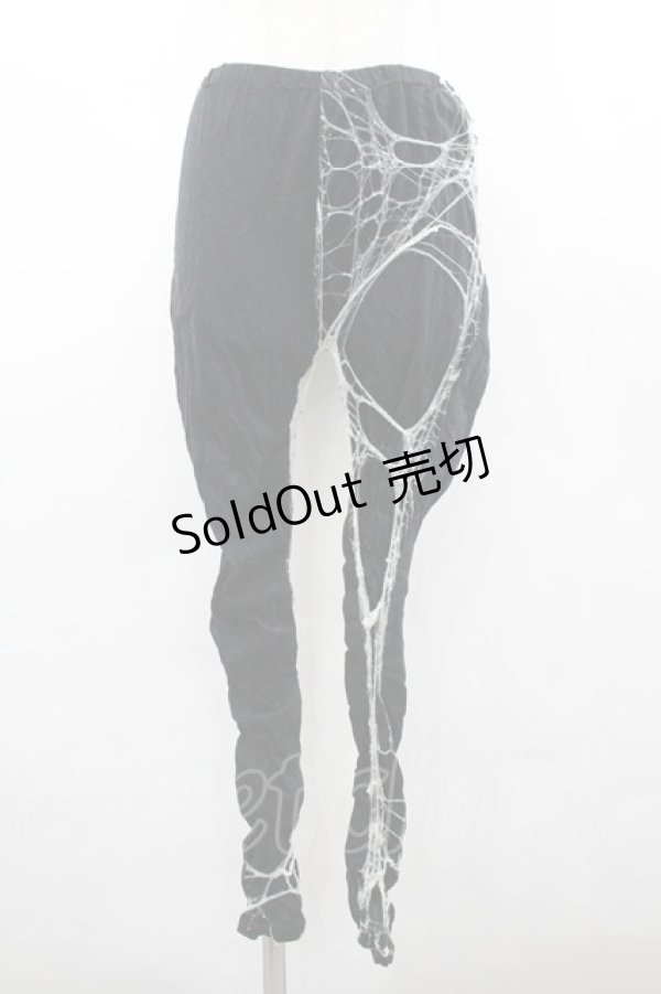 画像1: alice auaa / netレギンス  ブラック×ホワイト I-26-02-20-093-AA-PA-SA-ZI (1)