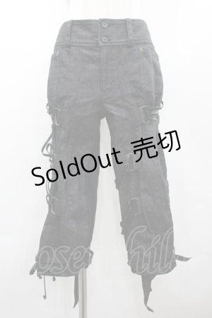 画像: alice auaa / デニムパンツ五分丈パンツ 1 ブラック I-26-02-20-094-AA-PA-SA-ZI