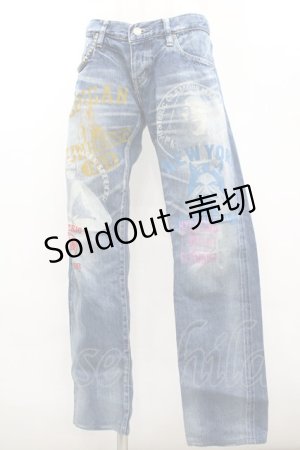 画像: HYSTERIC GLAMOUR / ガールプリントデニム M ブルー I-26-02-20-095-PU-PA-SA-ZI